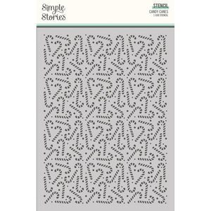 Scrapbooking  Simple Stories Mix & A-Mingle Stencil 6"X8" Candy Canes Stencil
