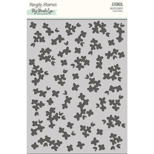 Scrapbooking  Simple Stories Wildflower Stencil 6"X8" stencil