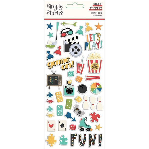 Scrapbooking  Family Fun Puffy Stickers 47/Pkg stickers