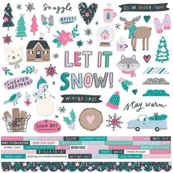 Scrapbooking  Feelin' Frosty Cardstock Stickers 12