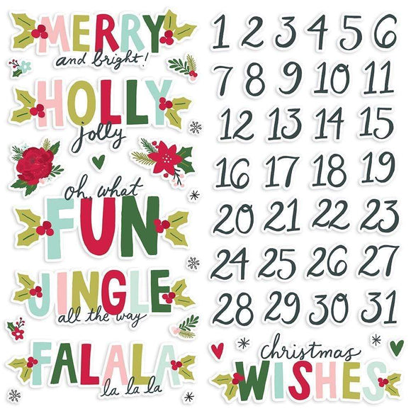 Scrapbooking  Holly Days Foam Stickers 53/Pkg stickers