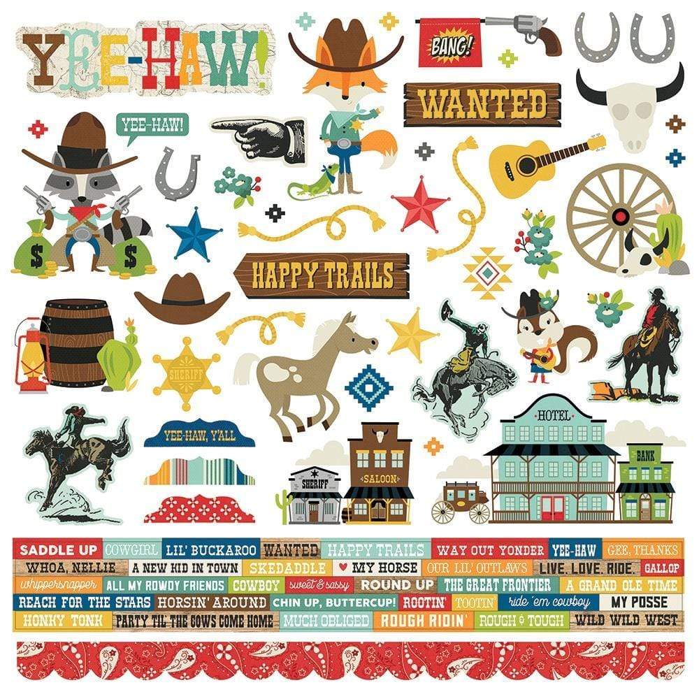 Howdy! Cardstock Stickers 12