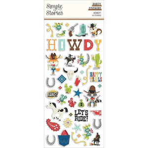 Scrapbooking  Howdy! Puffy Stickers 46/Pkg stickers
