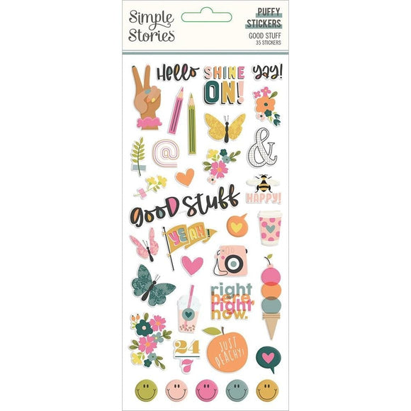 Scrapbooking  Simple Stories Good Stuff Puffy Stickers 35/Pkg stickers