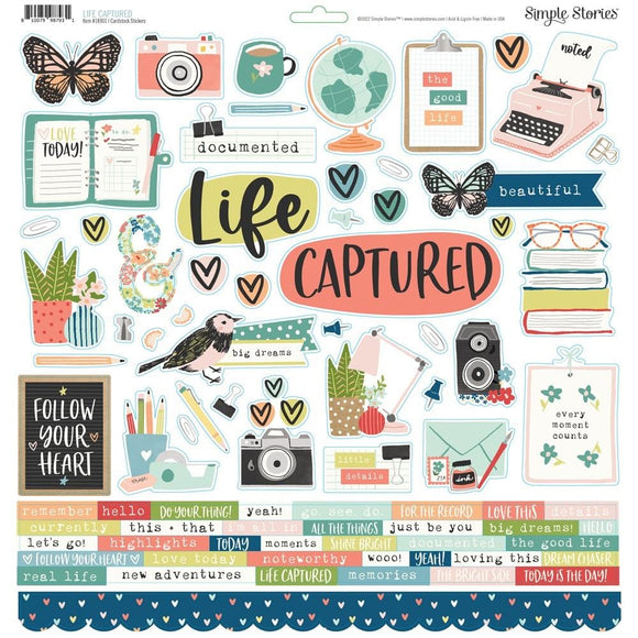 Scrapbooking  Simple Stories Life Captured Cardstock Stickers 12