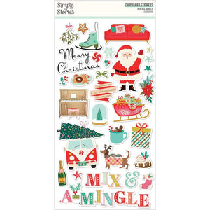 Scrapbooking  Simple Stories Mix & A-Mingle Chipboard Stickers 6"X12" stickers