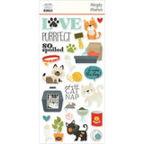 Scrapbooking  Simple Stories Pet Shoppe Cat Foam Stickers 47/Pkg stickers