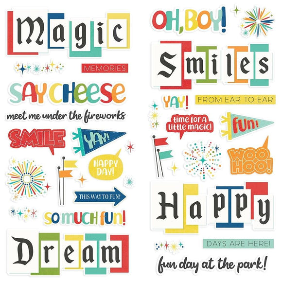 Scrapbooking  Simple Stories Say Cheese At The Park Foam Stickers 34/Pkg stickers