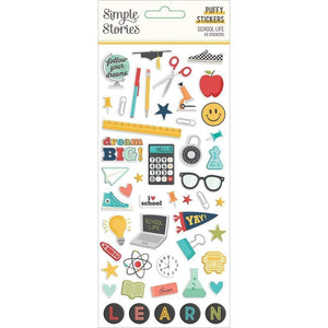 Scrapbooking  Simple Stories School Life Puffy Stickers 49/Pkg stickers