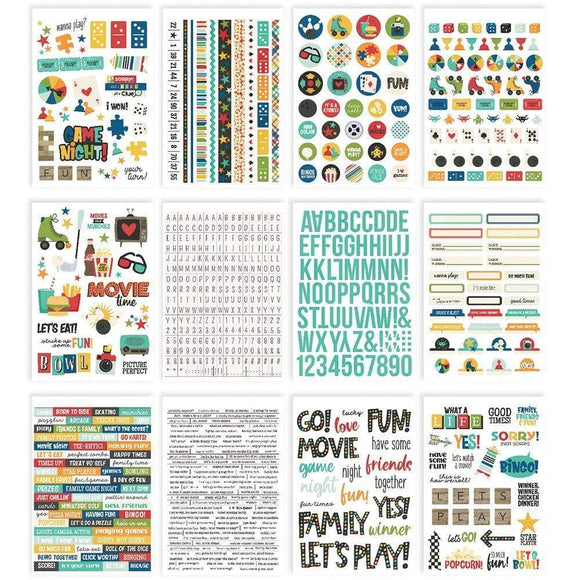 Scrapbooking  Simple Stories Sticker Book 12/Sheets Family Fun stickers