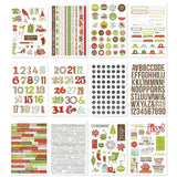Scrapbooking  Simple Stories Sticker Book 12/Sheets Make It Merry, 465/Pkg stickers