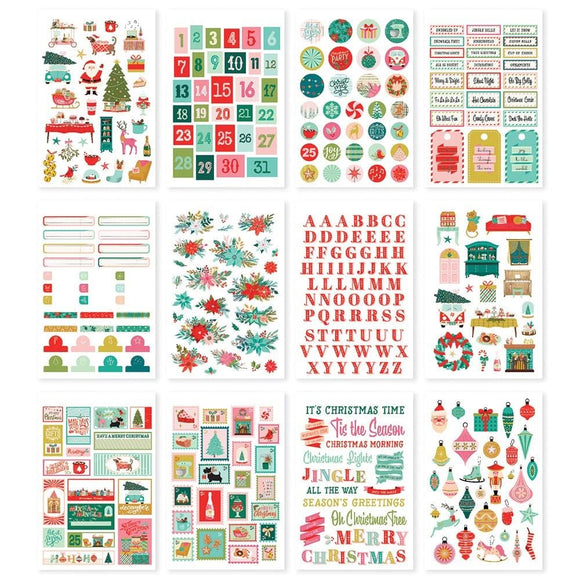 Scrapbooking  Simple Stories Sticker Book 12/Sheets Mix & A-Mingle, 346/Pkg stickers