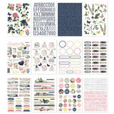 Scrapbooking  Simple Stories Sticker Book 12/Sheets Simple Vintage Indigo Garden, 617/Pkg stickers