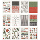 Scrapbooking  Simple Stories Sticker Book 12/Sheets Simple Vintage Rustic Christmas, 649/Pkg stickers