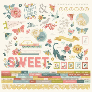 Scrapbooking  Simple Stories Wildflower Cardstock Stickers 12"X12" stickers
