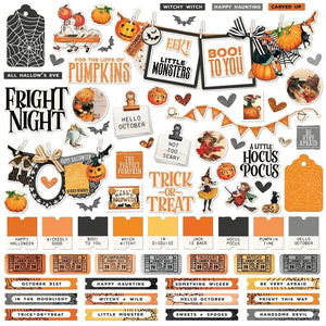 Scrapbooking  Simple Vintage October 31st Cardstock Stickers 12"X12" stickers