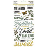 Scrapbooking  Simple Vintage Weathered Garden Foam Stickers 66/Pkg stickers