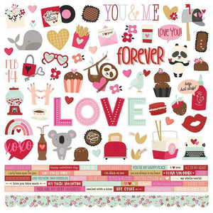 Scrapbooking  Sweet Talk Cardstock Stickers 12"X12" Combo stickers