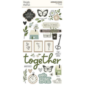 Scrapbooking  The Simple Life Chipboard Stickers 6"X12" Stickers