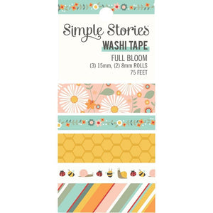 Scrapbooking  Simple Stories Full Bloom Washi Tape 5/Pkg washi