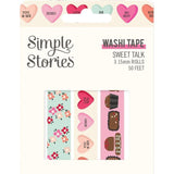 Scrapbooking  Simple Stories Sweet Talk Washi Tape 3/Pkg Washi