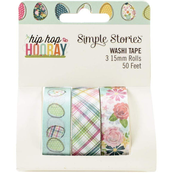 Scrapbooking  Hip Hop Hooray Washi Tape 3/Pkg washi tape