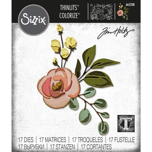 Scrapbooking  Sizzix Thinlits Dies By Tim Holtz 18/Pkg Bloom Colorize DIES