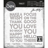 Scrapbooking  Sizzix Thinlits Dies By Tim Holtz 7/Pkg Bold Text #1 DIES