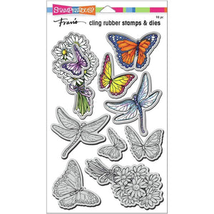 Scrapbooking  Stampendous Cling Stamp & Die Set Daisy Collage 10pc stamps