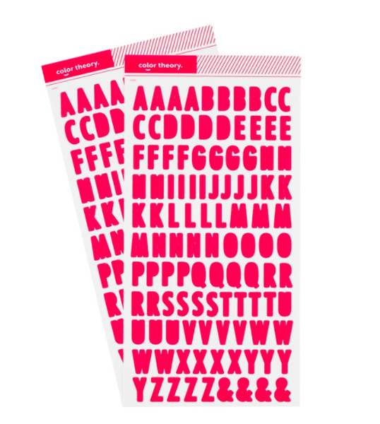 Color Theory 6x12 Alpha Stickers - Flamingo