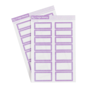 Scrapbooking  Color Theory Label Stickers - Lavender Soda Alphas