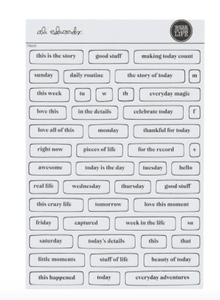 Scrapbooking  Ali Edwards - Week In The Life™ Phrase Chipboard Sheet stamp