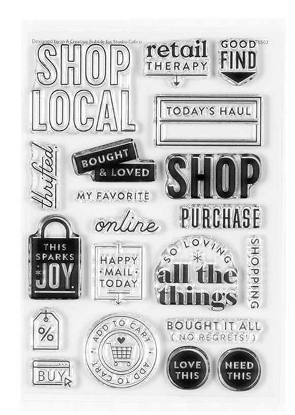 Scrapbooking  Studio Calico 4x6 Retail Therapy by In a Creative Bubble stamps