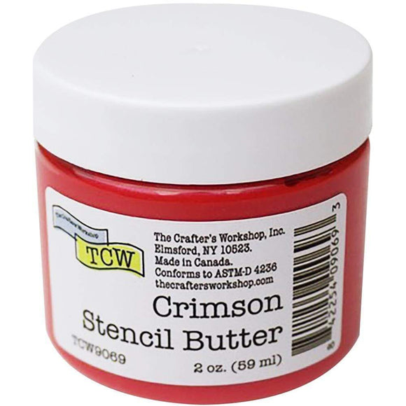 Scrapbooking  The Crafters Workshop Stencil Butter 2oz - Crimson Mixed Media