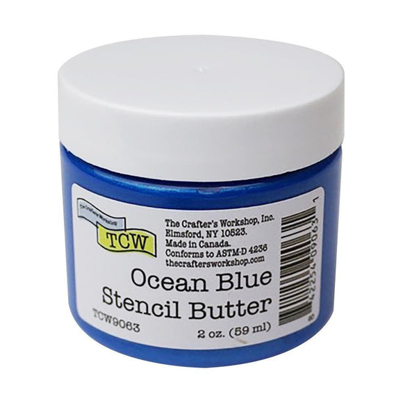 Scrapbooking  The Crafters Workshop Stencil Butter 2oz - Ocean Blue Mixed Media