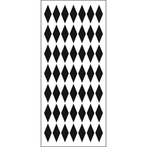 Scrapbooking  The Crafter's Workshop Slimline Stencil 4"X9" Harlequin Stencil