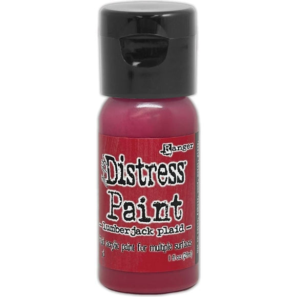 Scrapbooking  Tim Holtz Distress Paint Flip Top 1oz Lumberjack Plaid INK