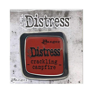 Scrapbooking  Tim Holtz Distress Enamel Collector Pin Crackling Campfire Paper Collections 12x12