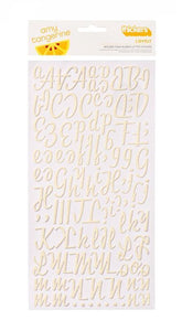 Scrapbooking  American Crafts Amy Tangerine Lovely Straw Foam Rubber Thickers Alphas
