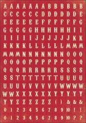 Scrapbooking  Authentique Petite Type Square Red Alphas