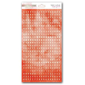 Scrapbooking  Hello Friend Teeny Alpha Stickers Coral Alphas