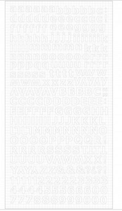Scrapbooking  Kaisercraft White Alpha Sticker Sheet Alphas