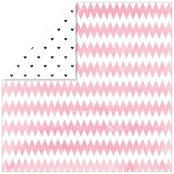 Scrapbooking  Brightside Chunky Chevron Paper 12x12