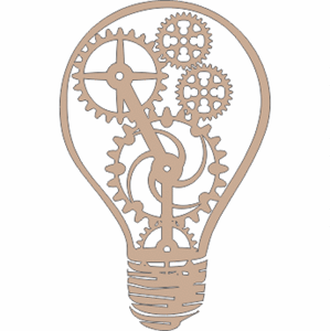 Scrapbooking  Twiddleybitz Light Bulb Steam Punk Chipboards