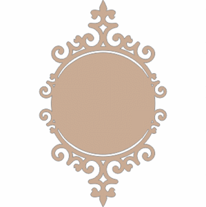 Scrapbooking  Twiddleybitz Ornate Circle Frame Chipboards