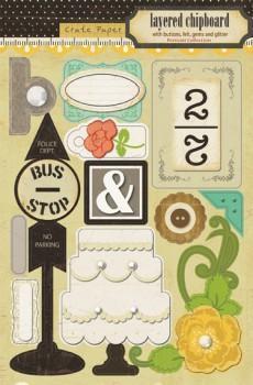 Scrapbooking  Crate Paper Portrait Layered Chipboard ****Clearance Stock****
