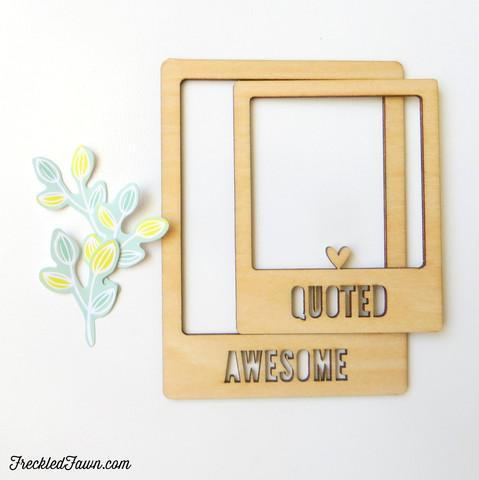Scrapbooking  Freckled Fawn Wood Chips Frames Awesome Embellishments