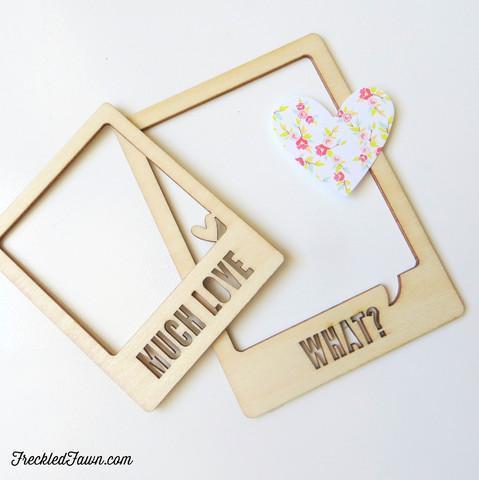 Scrapbooking  Freckled Fawn Wood Chips Frames What Embellishments