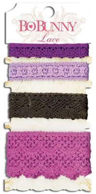 Scrapbooking  Lace Pack Plum Purple Embellishments