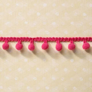 Scrapbooking  Pink Pom Pom per mtr Embellishments